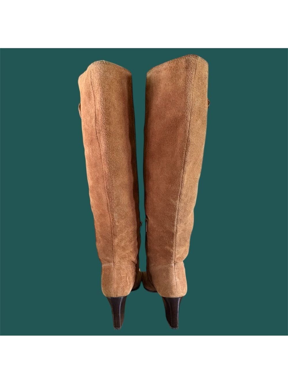 Michael Kors Cognac Suede Knee High Boots. Size 11. Worn once. Just like new! - Picture 9 of 12
